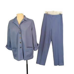 Graff Californiawear Vintage Womens Blue‎ 2pc Pant Suit, Leisure, Jacket 44 Bust